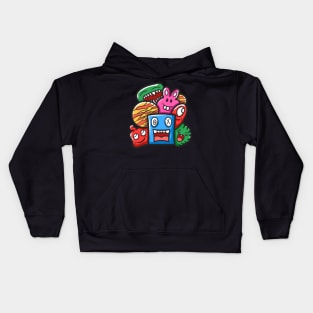 Monster Character Doodle Art Kids Hoodie